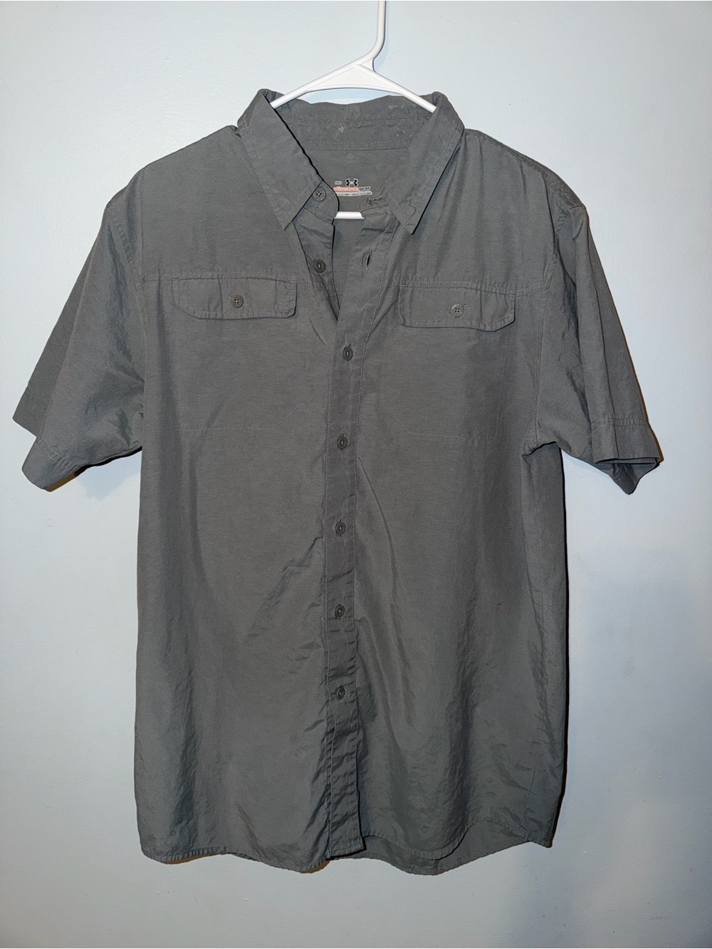 Under Armour Men's Short-Sleeve Button-Down Shirt - Gray